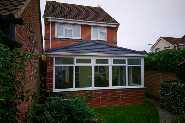 Edwardian With Charcoal Tiles using existing windows